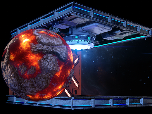 裸眼3D太古里动画制作三维动画外太空地球星球工厂