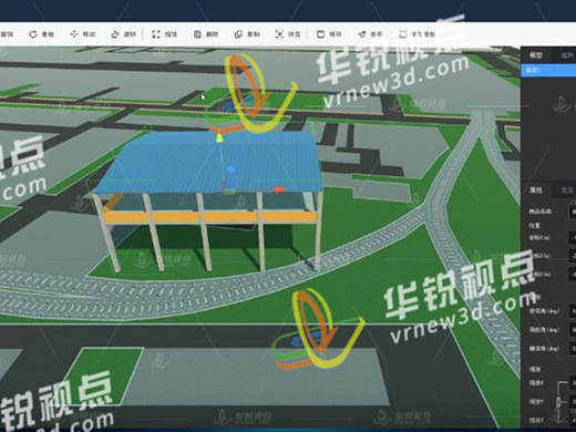 数字孪生三维模型组件编辑平台能适应交通深入化的业务场景-深圳华锐视点