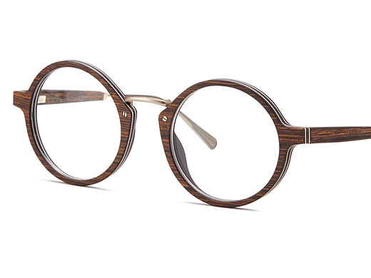 中国木制眼镜工厂_圆形不锈钢光学眼镜MF6816-新创森