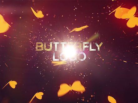 AE模板|简约优雅粒子蝴蝶标志LOGO广告节目片头