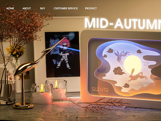 C4D場景作業(yè)（中秋）（個人主頁-ZNjUxMzMzNjg=） - 產(chǎn)品 - 站酷設(shè)計師Galaxy星云原創(chuàng)素材 - 站酷ZCOOL