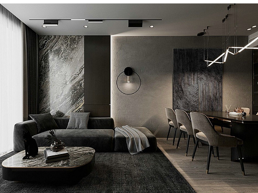 深色系，每一个细节都细腻且高级（个人主页-ZNTkzMzM1NjQ=） - 家装设计 - 站酷设计师吴思文原创素材 - 站酷ZCOOL