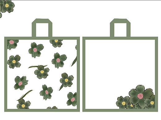 飞花手提袋（个人主页-ZNjQ3MDIwOTI=） - 包装 - 站酷设计师今天不下宇原创素材 - 站酷ZCOOL