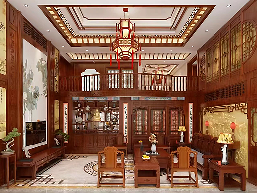 中式红木装修,符合当代环保的潮流