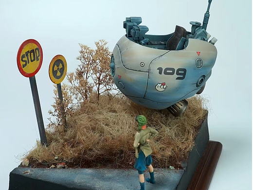 原创废土蛋型模型场景nomad建模，3D打印，涂装场景