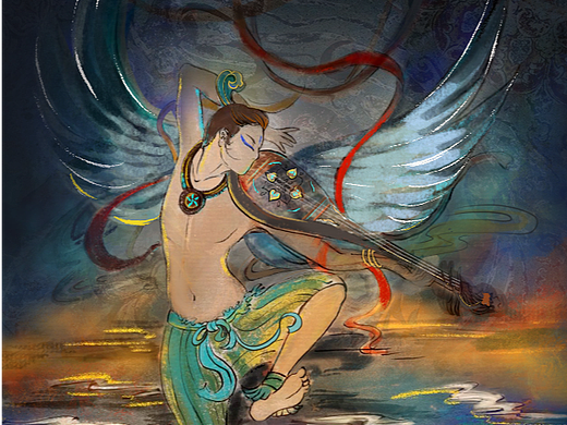 敦煌妙音（个人主页-ZNjQwNzg1MDA=） - 艺术插画 - 站酷设计师小贝壳吖咩原创素材 - 站酷ZCOOL
