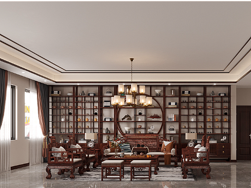 新中式办公室——禅意中国风