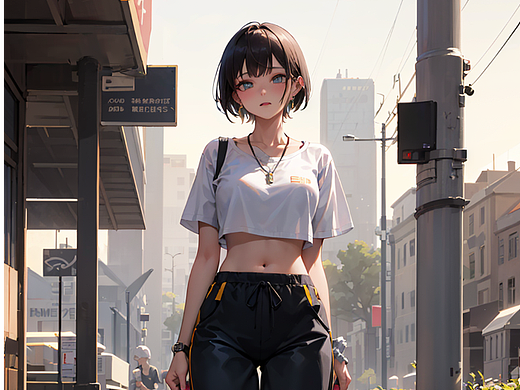 AI绘画｜潮酷女孩，时尚穿搭指南03