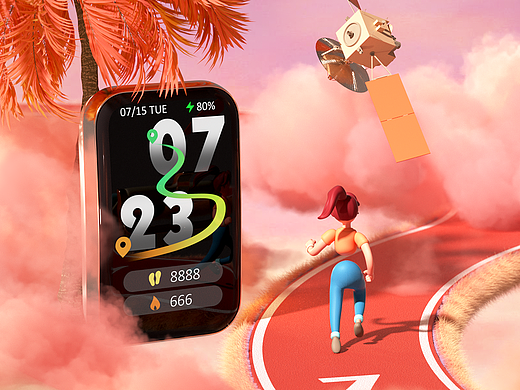 小米手环7Pro场景渲染