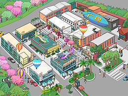 科技园招商插画