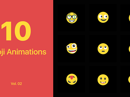 AE模板|独特专业风格简单创意表情符号动画综艺节目