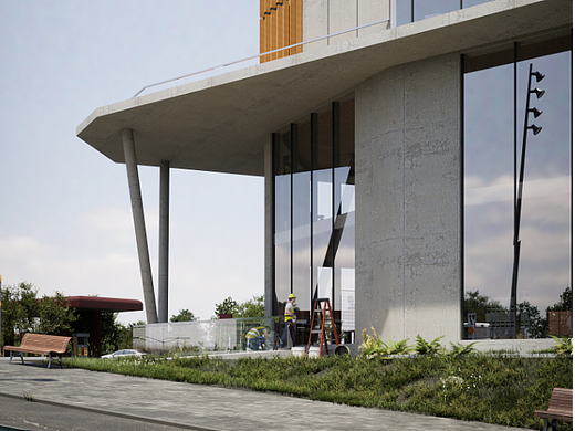 施工中的办公大楼......（个人主页-ZNjEwMzk3MzY=） - 建筑设计 - 站酷设计师JIHB原创素材 - 站酷ZCOOL