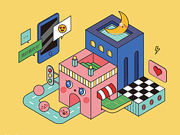 2.5D插画-恋爱脑传送带