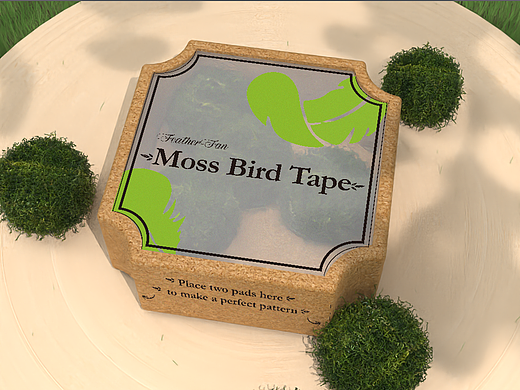 Feather fan_苔藓防鸟撞贴纸