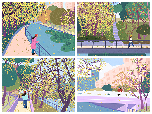 插画 | 小河边散散步