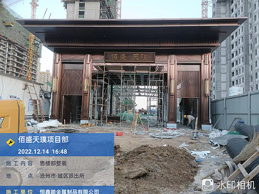 廊架不锈钢装饰工程金属不锈钢斗拱门楼制作作用和美学