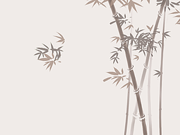 纱画、文创卷帘图案-竹子