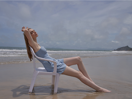 电商服装摄影WUFEIXIN STUDIO2022女装夏装 海景