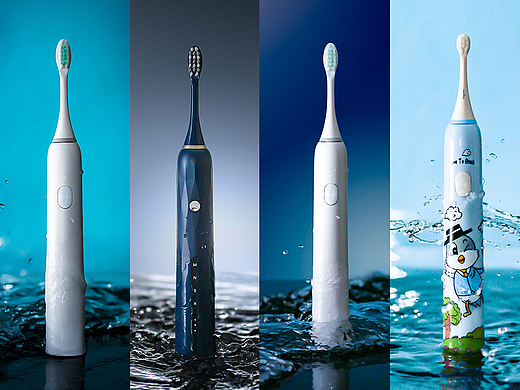 水中的电动牙刷-高速摄影练习