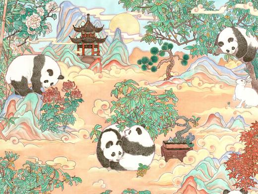 月宫熊猫乐园——谷雨护肤品商插合作