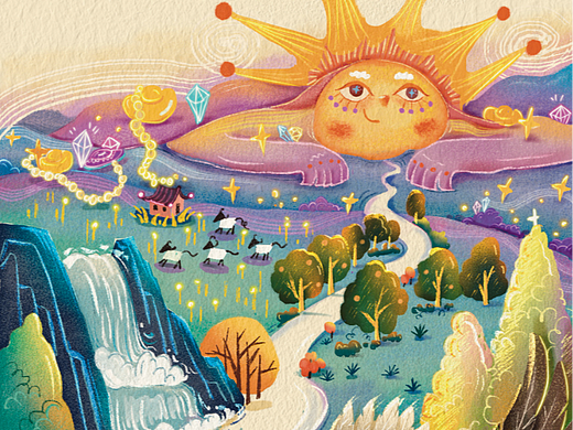 民间故事《太阳山》插图
