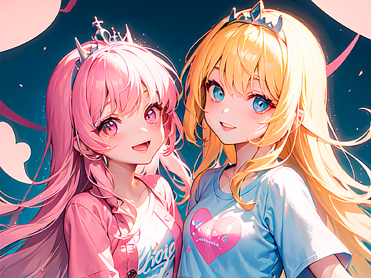 【AI绘画作品-54】闺蜜