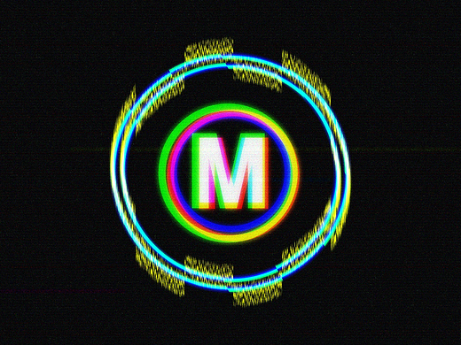 PR模板|高科技游戏频道科幻电影圆形故障标志LOGO演绎