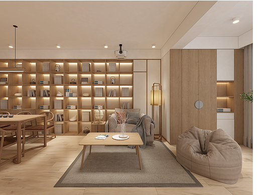 洛阳府伴木而栖、原木禅意