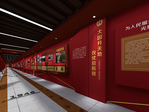 北京三军仪仗队 军史长廊