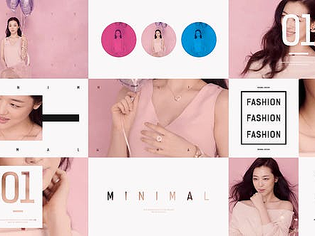 AE模板|清新粉嫩风格大牌珠宝奢侈品金店标题广告