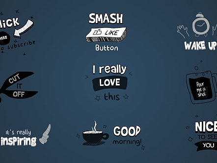 AE模板|2D场景卡通动态图标标题展示产品广告艺术动画