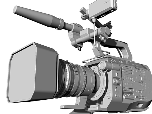 索尼fx9摄影机3D模型