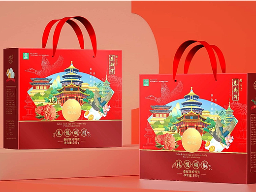 秦邮×巨灵设计 江苏老字号特产鸭蛋礼盒包装设计