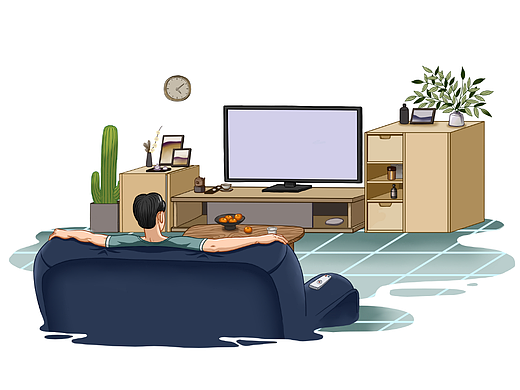 【华润万象中心】折页-场景插画