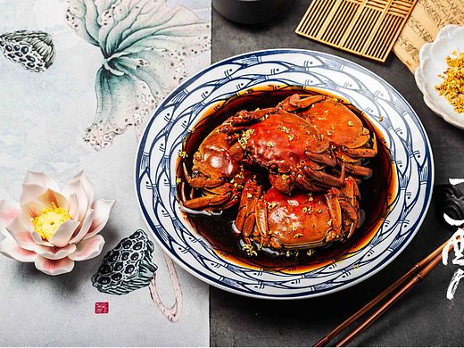 传统美食摄影——生熟醉蟹