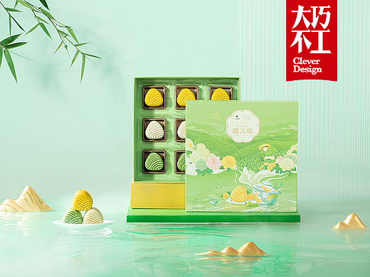 食品拍摄｜茶香绿豆糕