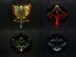 原创复古进阶徽标x5【SubstanceDesigner TO Blender】