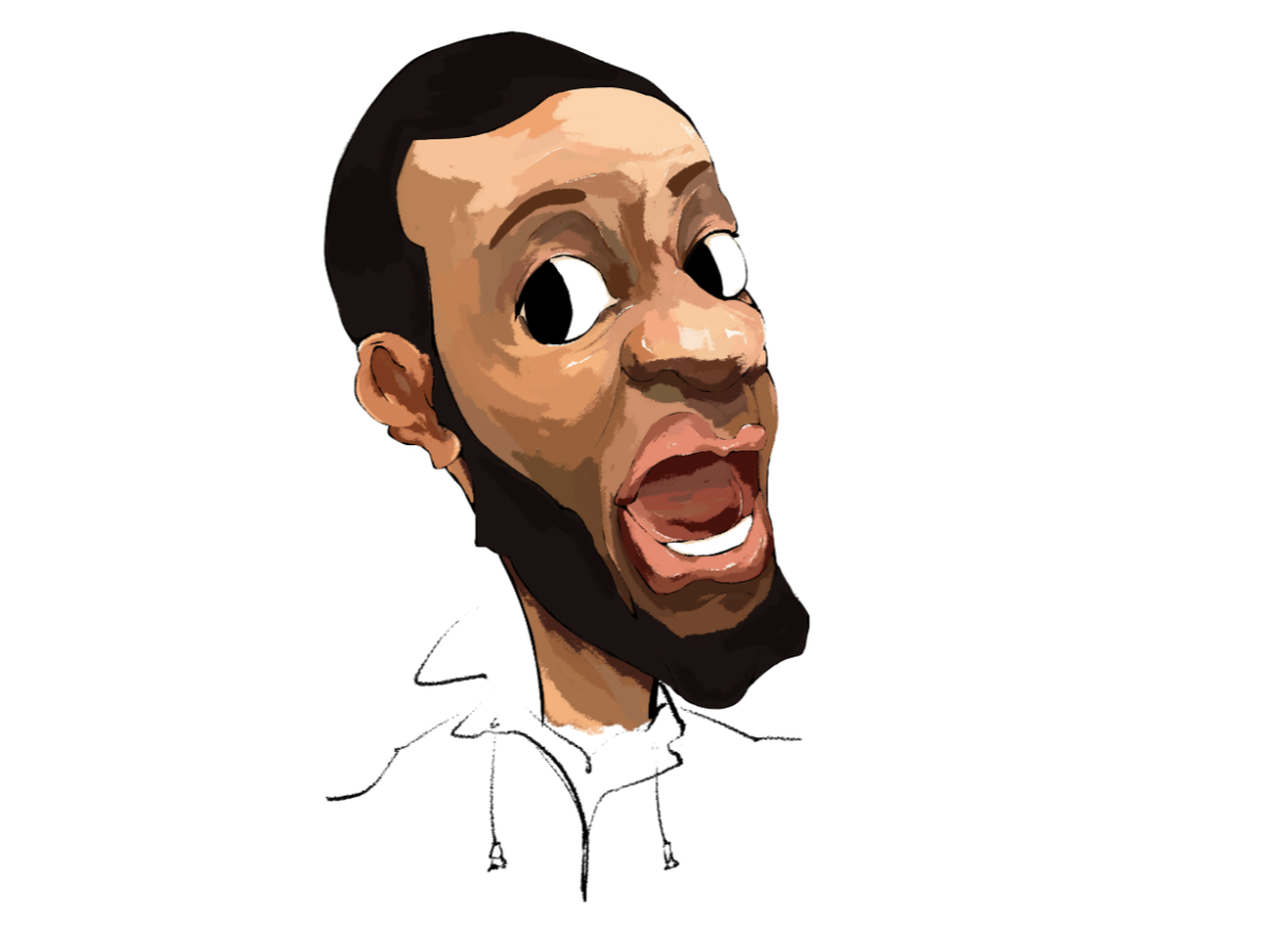 夸张人物头像趣味插画