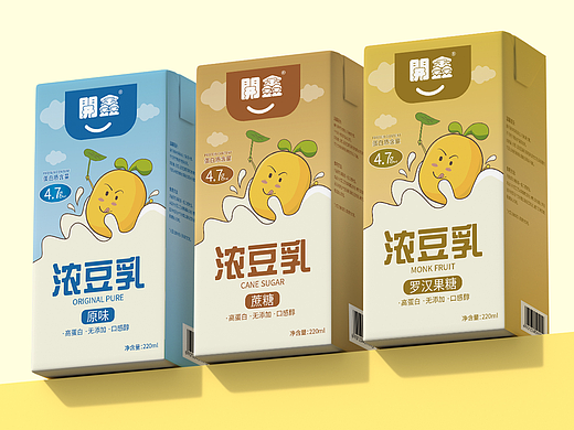 開鑫浓豆乳包装设计-健康饮食
