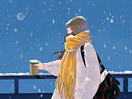 秋冬记忆-扁平肌理风格系列人物插画