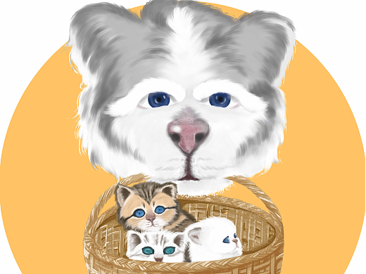 狗爸貓娃（個人主頁-ZNTkxNDg5NDg=） - 創(chuàng)作習作 - 站酷設計師楓葉的小畫室原創(chuàng)素材 - 站酷ZCOOL