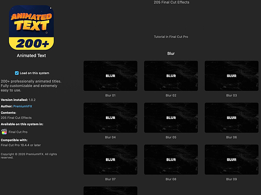 fcpx插件：PremiumVFX Animated Text(动画文字标题)