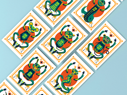 复古图腾插画——十二生肖