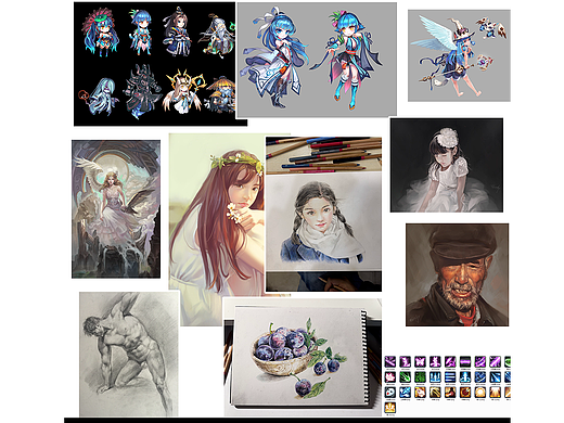 手绘和板绘作品