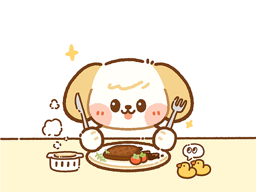 插畫打卡-DAY4 小狗DUDU（個人主頁-ZNjIxMDAyNDQ=） - 兒童插畫 - 站酷設(shè)計師瞇瞇喵原創(chuàng)素材 - 站酷ZCOOL