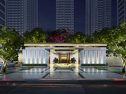 地产夜景亮化效果图设计