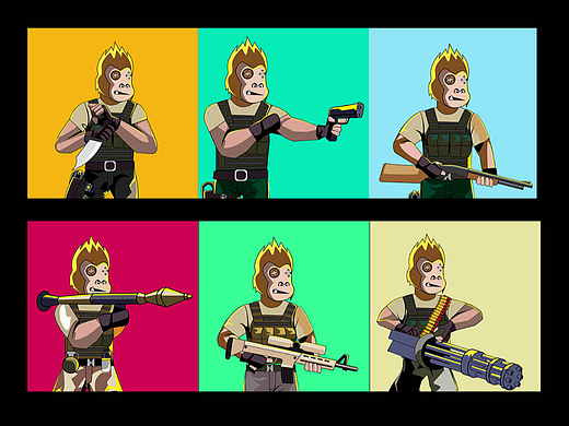 布偶猿雇傭兵（個(gè)人主頁-ZNjIxNjE5MTI=） - 新銳潮流插畫 - 站酷設(shè)計(jì)師流浪野貓?jiān)瓌?chuàng)素材 - 站酷ZCOOL