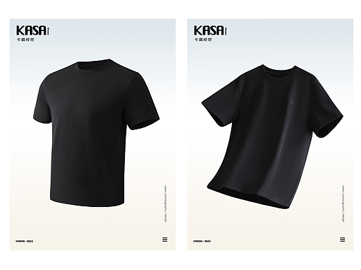 T恤服装静物案例 | 电商产品3D+悬浮图