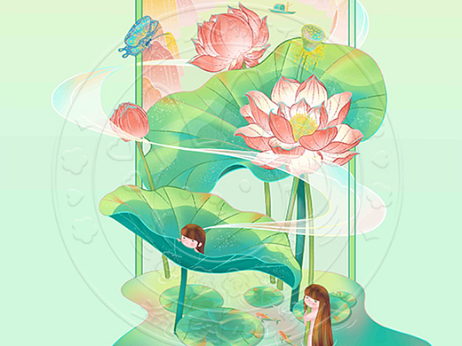 荷叶茶包装（个人主页-ZNjUyMzI3MDg=） - 商业插画 - 站酷设计师面包屑爱画画原创素材 - 站酷ZCOOL