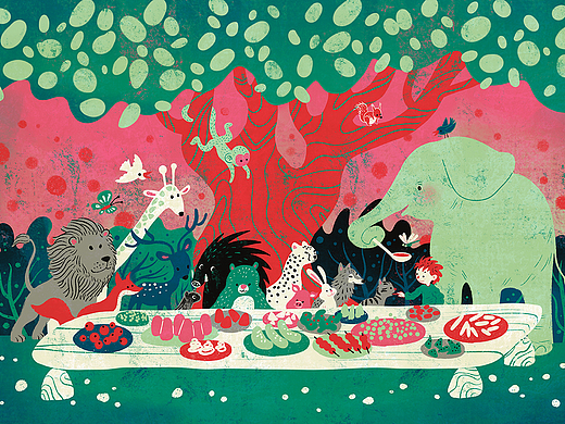 《美食家》童书插画